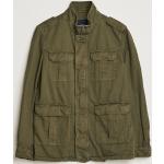 Herno Washed Cotton/Linen Field Jacket Army Green
