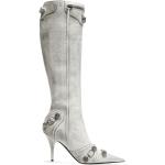 Hvide Balenciaga Knæhøje støvler Stilethæle med spidse skosnuder Størrelse 41 til Damer på udsalg 
