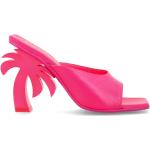 Neonpink Palm Angels Sommer Sandaler med hæl i Læder Størrelse 40 til Damer på udsalg 