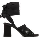 Sorte Miu Miu Sommer Sandaler med hæl i Læder med runde skosnuder Størrelse 40 til Damer på udsalg 