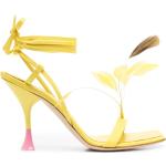 Gule Elegant Sommer Sandaler med hæl i Læder Stilethæle Størrelse 36.5 til Damer på udsalg 
