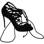 Sorte Dolce & Gabbana Sommer Sandaler med hæl i Ruskind Stilethæle Størrelse 36 til Damer på udsalg 