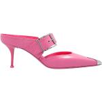 Pinke Alexander McQueen Stiletter i Læder med rem med spidse skosnuder Hælhøjde op til 3 cm Størrelse 41 til Damer på udsalg 