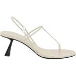 Hvide Sommer Sandaler med hæl i Læder Hælhøjde op til 3 cm Størrelse 37 til Damer 