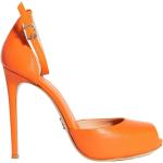 Orange Stiletter i Læder Størrelse 38 til Damer på udsalg 