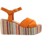 Orange Sommer Sandaler med hæl Kilehæle Størrelse 40 til Damer 