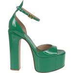 Grønne Valentino Garavani Sommer Sandaler med hæl i Læder med bred sål med rem Størrelse 40 til Damer 