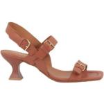 Brune Alpe Woman Shoes Sommer Sandaler med hæl i Læder med rem Størrelse 39 til Damer på udsalg 