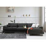 Grå Chaiselong sofaer i Polyester med Justerbar ryg 