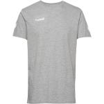 Grå Hummel Go T-shirts i Bomuld Størrelse XL 
