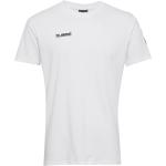 Hvide Hummel Go T-shirts i Bomuld Størrelse XL 