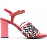 Røde Chie Mihara Sommer Sandaler med hæl i Læder blokhæle Størrelse 37.5 til Damer på udsalg 