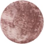Pinke Runde tæpper i Polyester 160 cm Ø