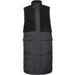 Hollie W Long Quilted Vest Weather Report Black