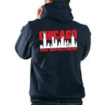 Hoodie Chicago Fire Dept. with Two-Tone Skyline blue navy Size:XXL