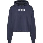 Blå Tommy Hilfiger Økologiske Hættetrøjer i Fleece Størrelse XL til Damer på udsalg 