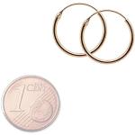 Hoops 18K rose gold-plated, size: 14 mm