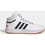 Hvide Klassiske adidas Hoops Basketstøvler i Læder Med snøre Størrelse 39.5 til Herrer på udsalg 