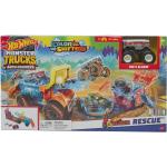 Monster Trucks Monster Trucks Arena Smashers Color Shifters 5-Alarm Rescue Playset Hot Wheels Patterned