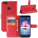 Røde Elegant Mobilpung Huawei P Smart covers i Læder på udsalg 