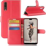 Røde Elegant Mobilpung Huawei P20 covers i Læder på udsalg 