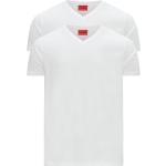 Hvide HUGO BOSS HUGO T-shirts med v-hals med V-udskæring Størrelse XL til Herrer 