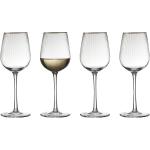Hvidvinsglas Palermo Gold 30 Cl 4 Stk. Home Tableware Glass Wine Glass White Wine Glasses Nude Lyngby Glas