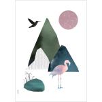 I LOVE MY TYPE Plakater med Flamingoer Mat A3 