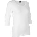 Hvide ID® T-shirts med rund hals i Bomuld med rund udskæring Med 3/4 ærmer Størrelse 3 XL til Damer på udsalg 