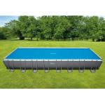 INTEX solopvarmet poolovertræk 960x466 cm polyethylen blå