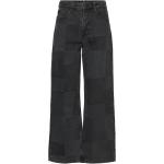 Ivy-Brooke Patchwork Jeans Wash Bla Bottoms Jeans Wide Black IVY Copenhagen