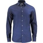 Blå Langærmede skjorter i Bomuld Med lange ærmer Størrelse XL med Prikker til Herrer på udsalg 
