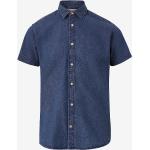 Blå Jack & Jones Kortærmede skjorter i Denim med korte ærmer Størrelse XL til Herrer på udsalg 