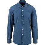 Blå FAY Langærmede skjorter Med lange ærmer Størrelse 3 XL med Prikker til Herrer 