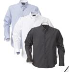 Hvide JAMES HARVEST Oxford skjorter i Bomuld Størrelse XL til Herrer på udsalg 