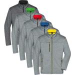 Flerfarvede James & Nicholson Bæredygtige Softshell jakker i Fleece med Øko-Tex Størrelse 3 XL til Herrer 