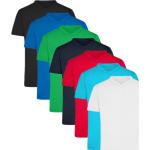 Lyseblå James & Nicholson Bæredygtige T-shirts med v-hals i Jersey med Øko-Tex med V-udskæring Størrelse XL til Herrer 