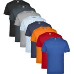 James & Nicholson Bæredygtige T-shirts med rund hals i Jersey med Øko-Tex med rund udskæring Størrelse XL til Herrer 