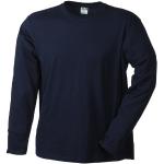 Blå James & Nicholson Plus size skjorter Med lange ærmer Størrelse XXL 