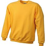 Gule Klassiske James & Nicholson Sweatshirts i Bomuld Størrelse 3 XL til Herrer 