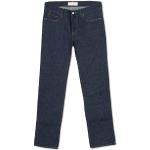 Blå Økologiske Bæredygtige Slim jeans i Bomuld Størrelse XL med Stretch til Herrer 