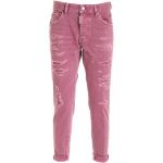 Pinke DSQUARED2 Skinny jeans i Bomuld Størrelse XL til Damer på udsalg 