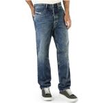 Blå Diesel Straight leg jeans i Bomuld Størrelse XL til Herrer på udsalg 