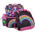 Jeva Intermediate Skoletaske Rainbow Glitter One size Multi Color