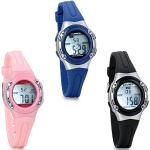 JewelryWe Wholesale 3pcs Girls Boys Watch Kids Multifunction Watches Analog Digital Display Children Sport Wristwatch