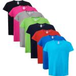 Blå JHK Bæredygtige T-shirts med v-hals i Jersey med Øko-Tex med V-udskæring Størrelse XL til Damer 