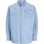 Blå Jack & Jones Langærmede skjorter i Denim Med lange ærmer Størrelse XL 