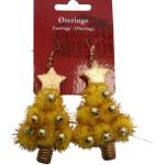 Jule øreringe - Guld Juletræer