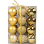Guldfarvede Julekugler i Plastik Mat på udsalg 