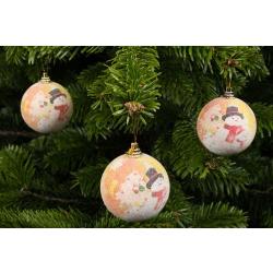 Juletræspynt - 6 stk søde julekugler med snemænd